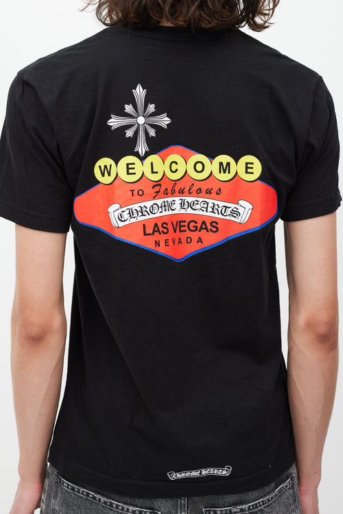 Chrome Hearts Black & Multicolour Las Vegas Logo T-Shirt