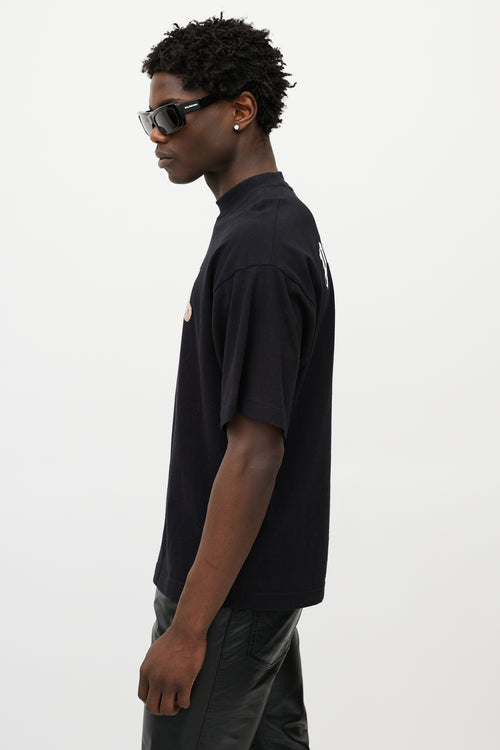 Palm Angels Black & Multicolour Teddy Logo T-Shirt