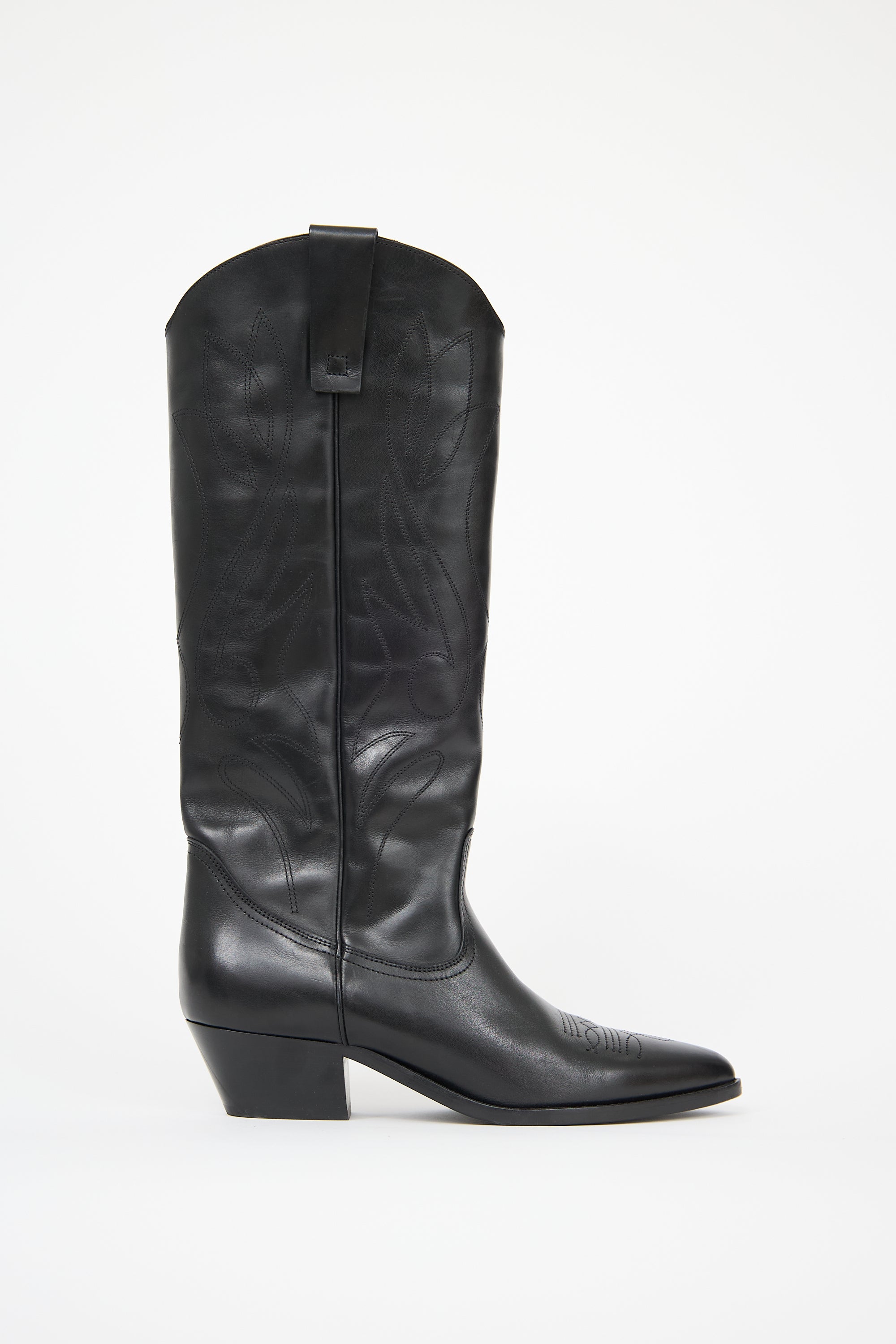 Closed Leather Cowboy Boot