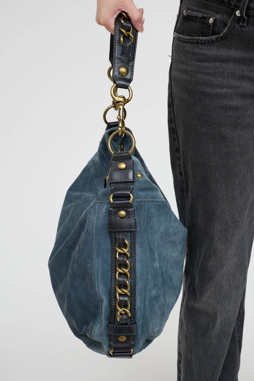 Coach Zoe Suede Shoulder Bag