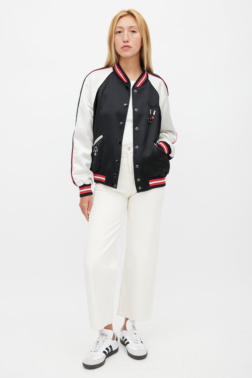 Coach x Disney Black & Multicolour Satin Jacket