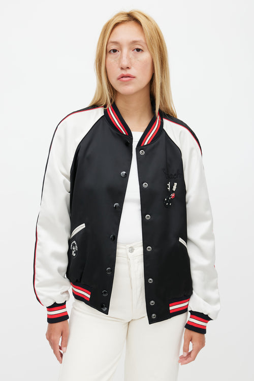 Coach x Disney Black & Multicolour Satin Jacket