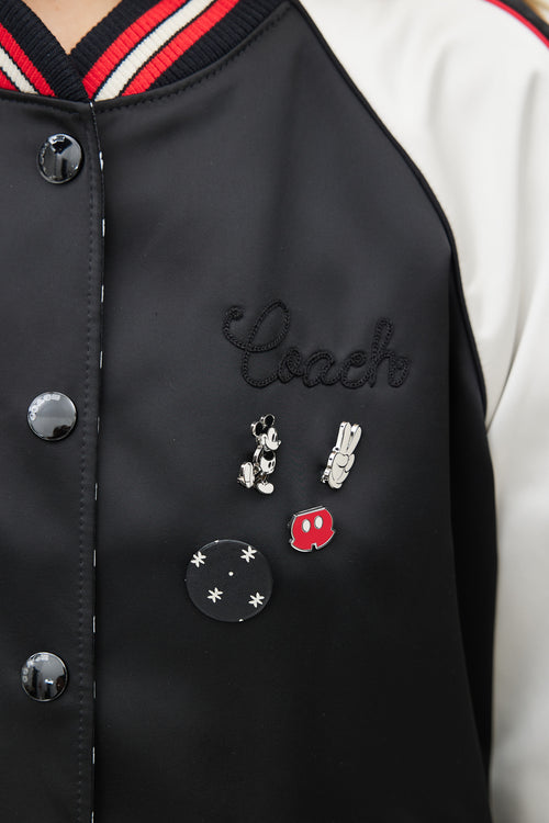 Coach x Disney Black & Multicolour Satin Jacket
