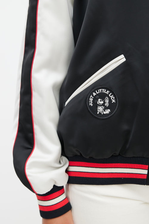 Coach x Disney Black & Multicolour Satin Jacket