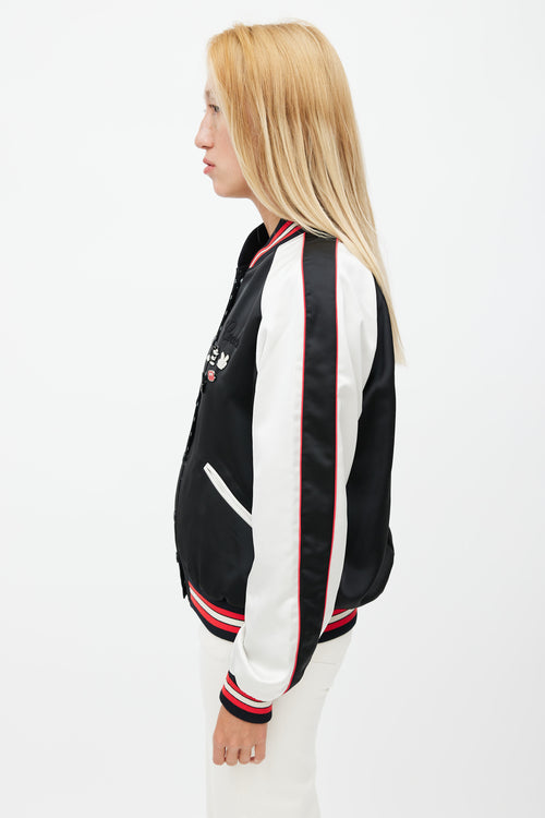 Coach x Disney Black & Multicolour Satin Jacket
