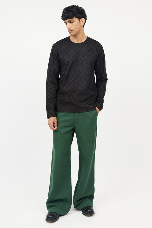 Comme des Garçons Black & Green Faded Long Sleeve Shirt