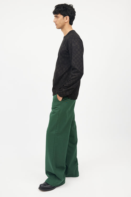 Comme des Garçons Black & Green Faded Long Sleeve Shirt