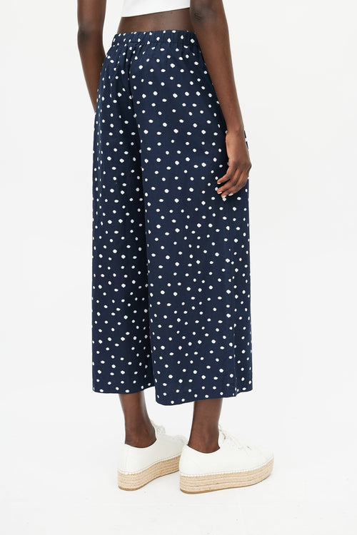 Comme des Garçons Navy & White Polkadot Pant