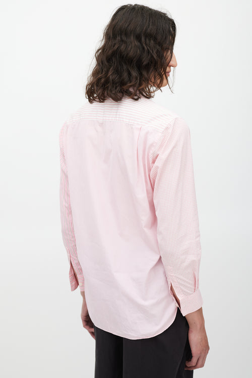 Comme des Garçons Pink & White Striped Shirt