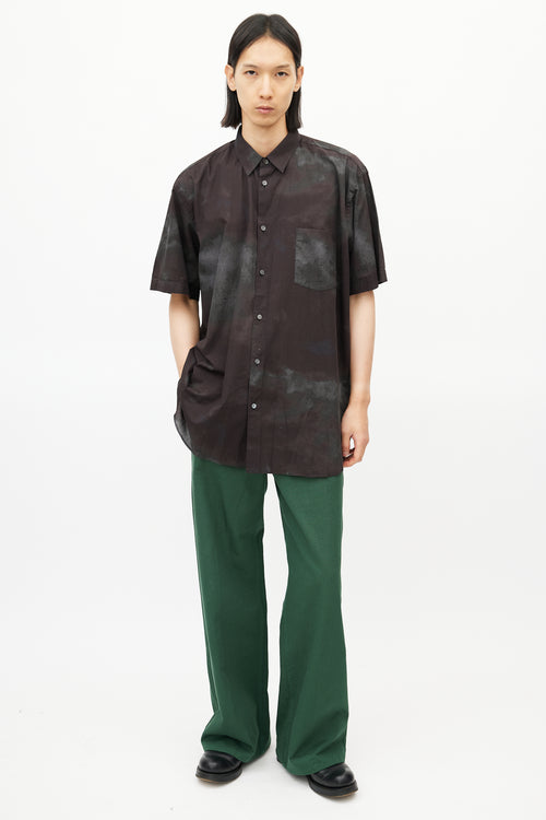Comme des Garçons SHIRT Brown & Grey Tie Dye Shirt
