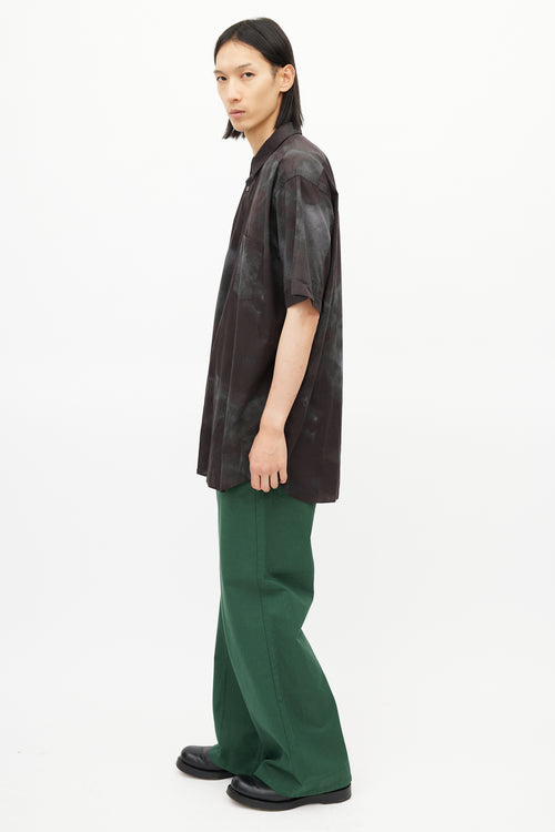 Comme des Garçons SHIRT Brown & Grey Tie Dye Shirt