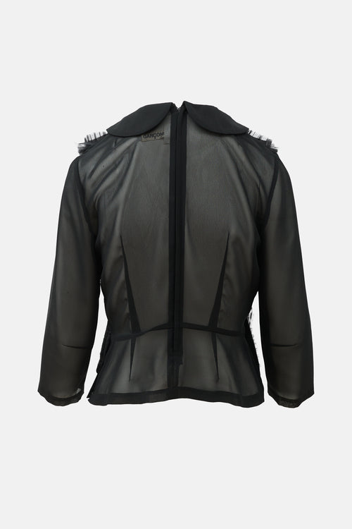 Comme des Garçons Sheer Ruffled Blouse