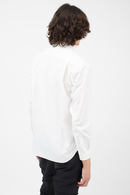 Comme des Garçons White & Black Lapel Shirt