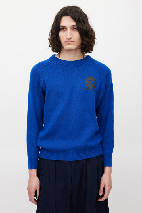 Comme des Garçons X Good Design Shop Blue & Black Logo Sweater
