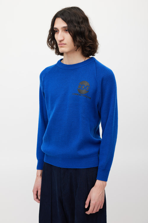 Comme des Garçons X Good Design Shop Blue & Black Logo Sweater