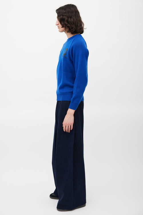 Comme des Garçons X Good Design Shop Blue & Black Logo Sweater