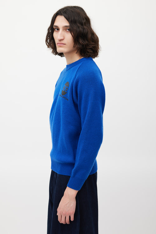 Comme des Garçons X Good Design Shop Blue & Black Logo Sweater