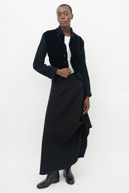 Comme des Garçons FW 2005 Black Wool & Velvet Blazer