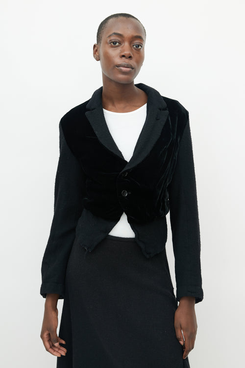 Comme des Garçons FW 2005 Black Wool & Velvet Blazer