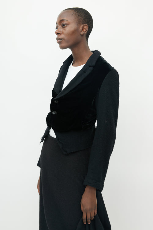 Comme des Garçons FW 2005 Black Wool & Velvet Blazer