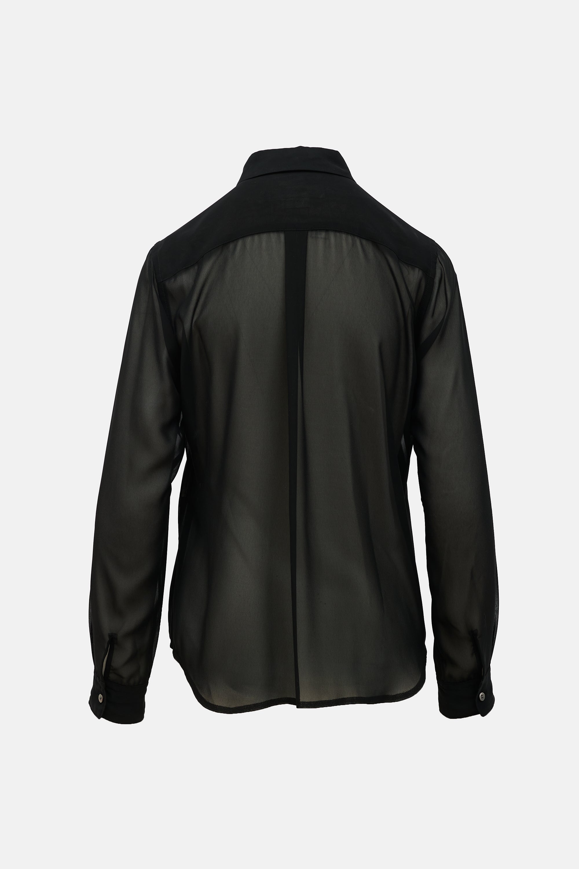 Comme des Garçons Chiffon Ruched Blouse