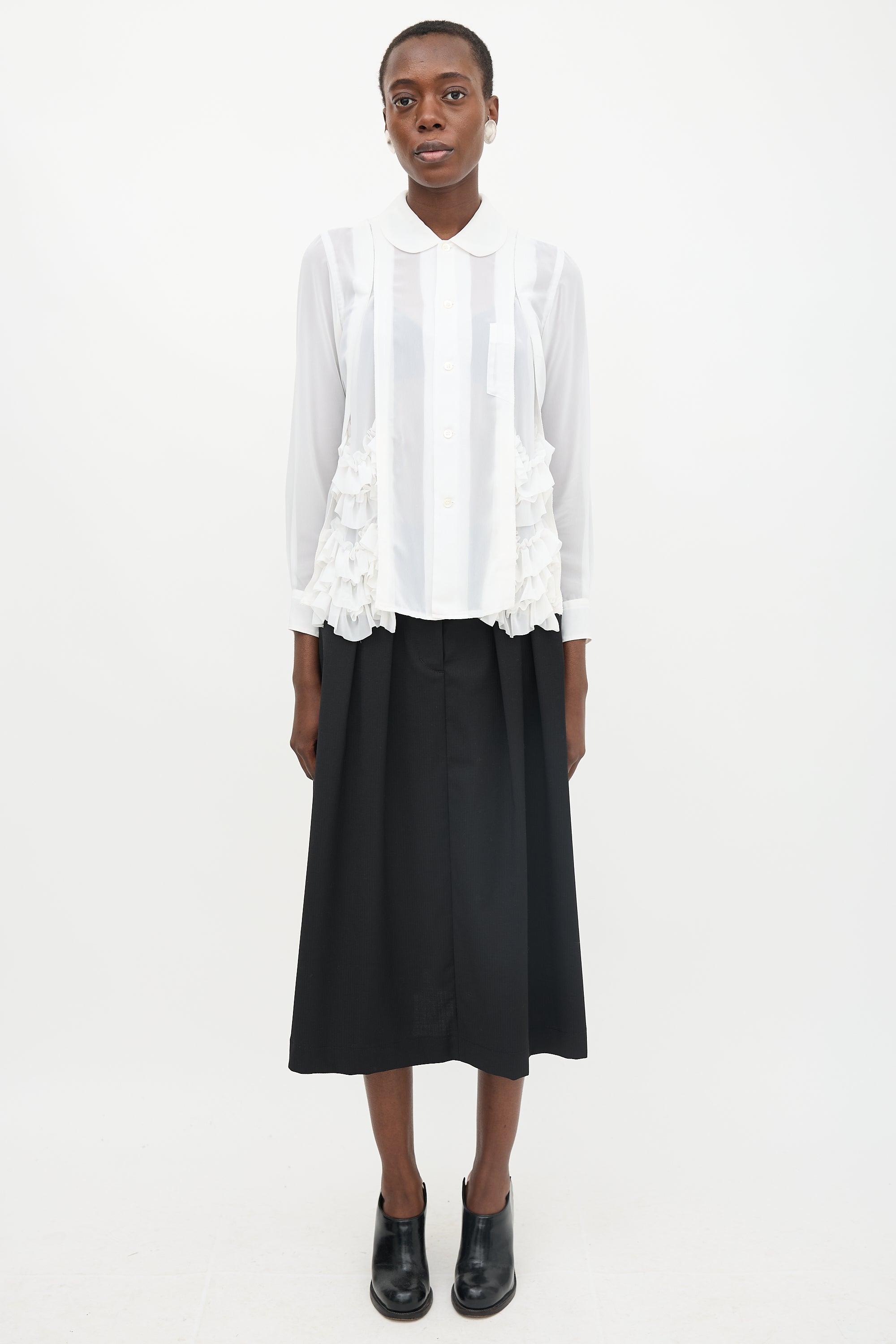 Comme des Garçons Chiffon Ruffle Shirt