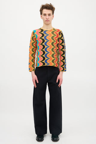 Comme des Garçons FW 2001 Homme Plus Patterned Sweater