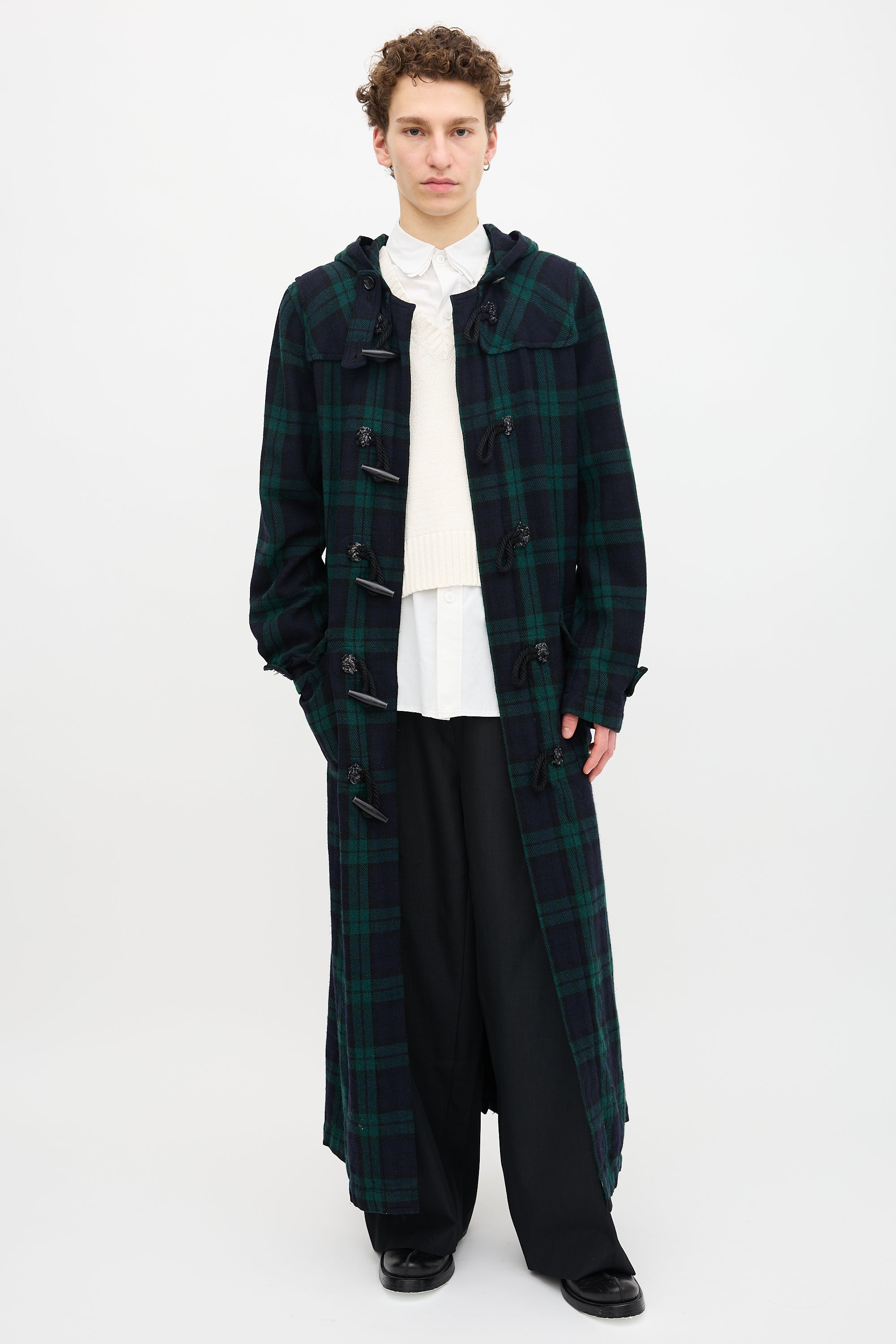 Comme des Garçons FW 2008 Plaid Toggle Coat