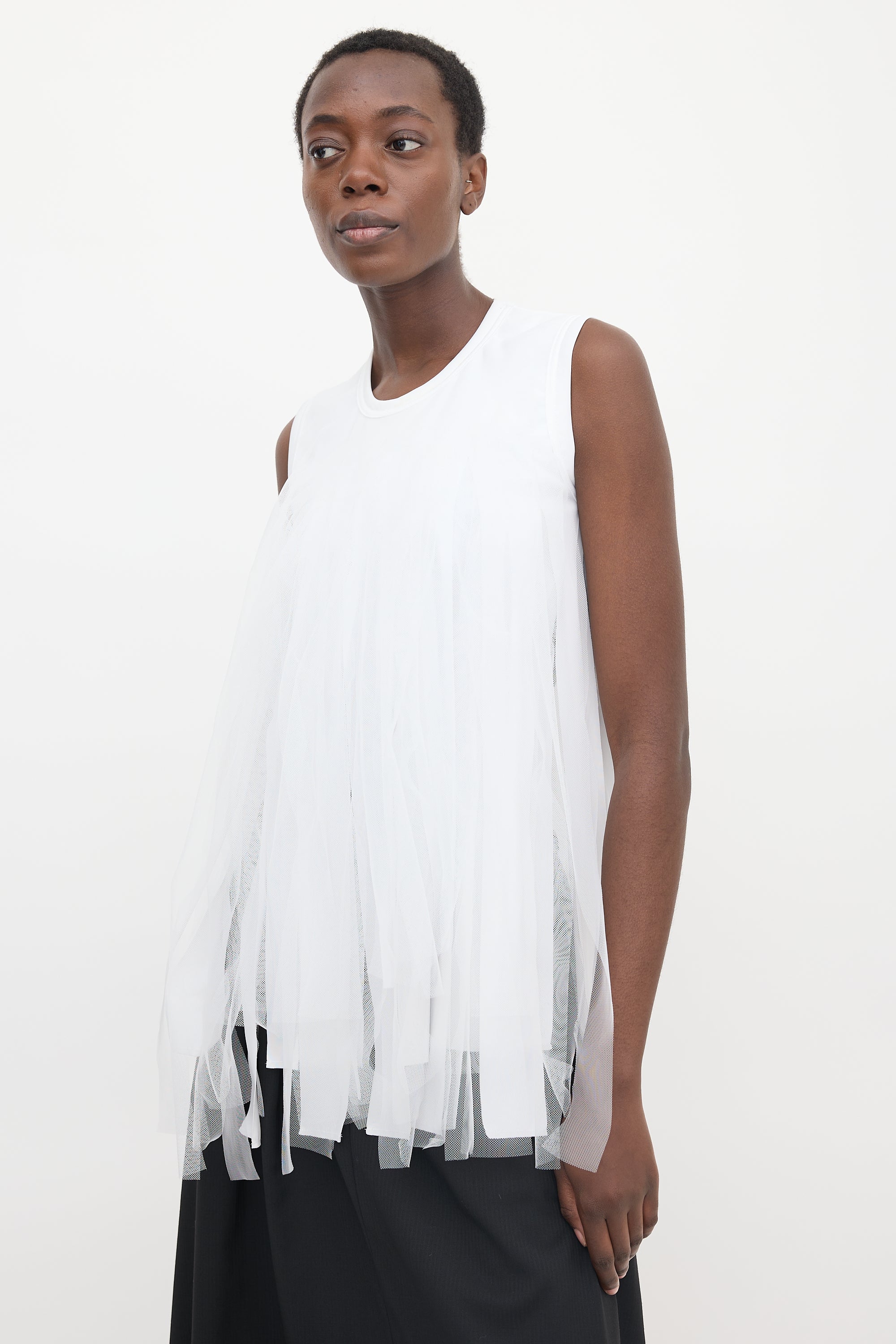 Comme des Garçons Tulle Fringe Top