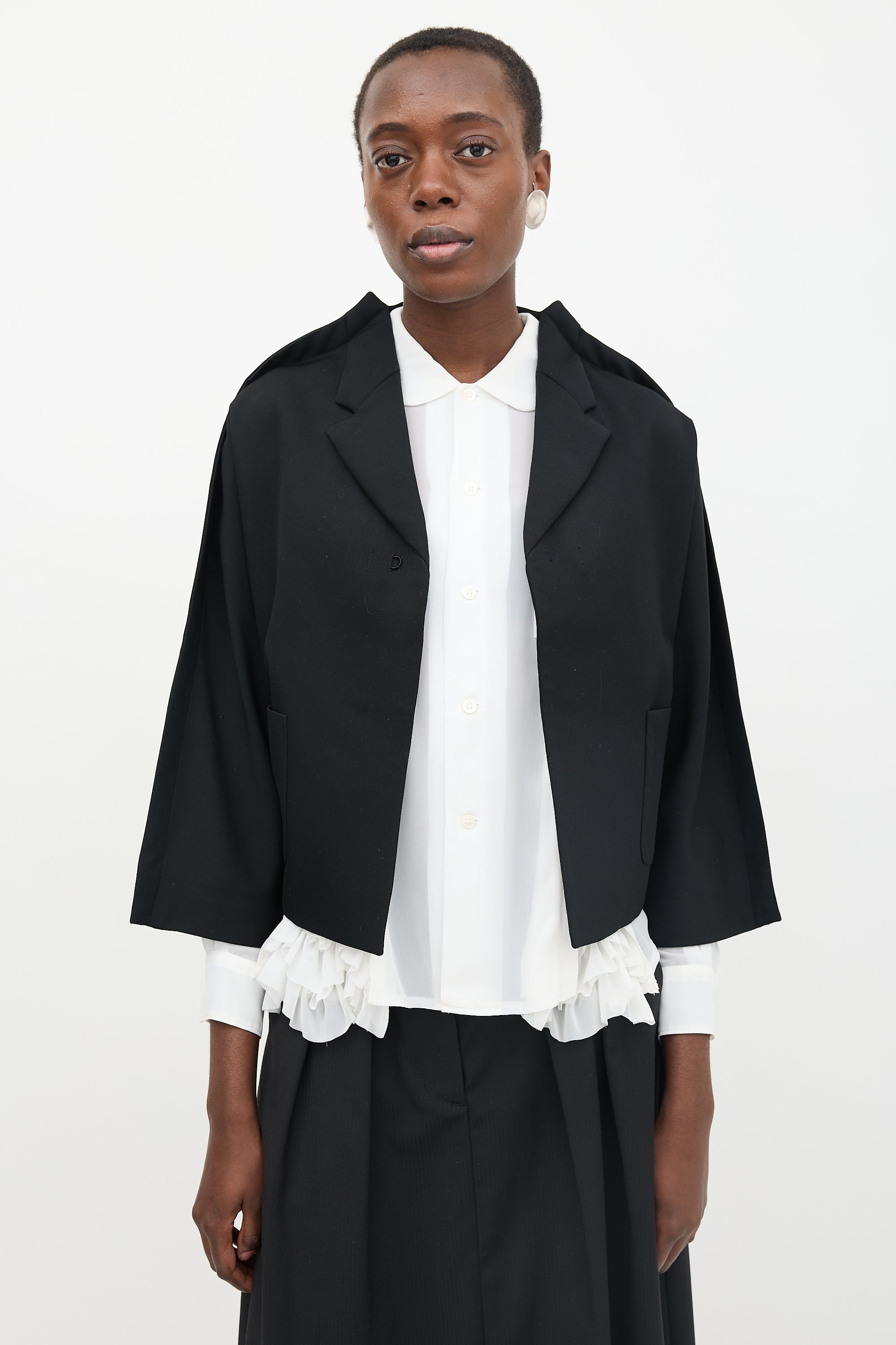 Comme des Garçons Wool Top Stitch Seam Blazer