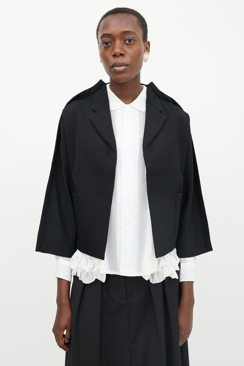 Comme des Garçons Wool Top Stitch Seam Blazer