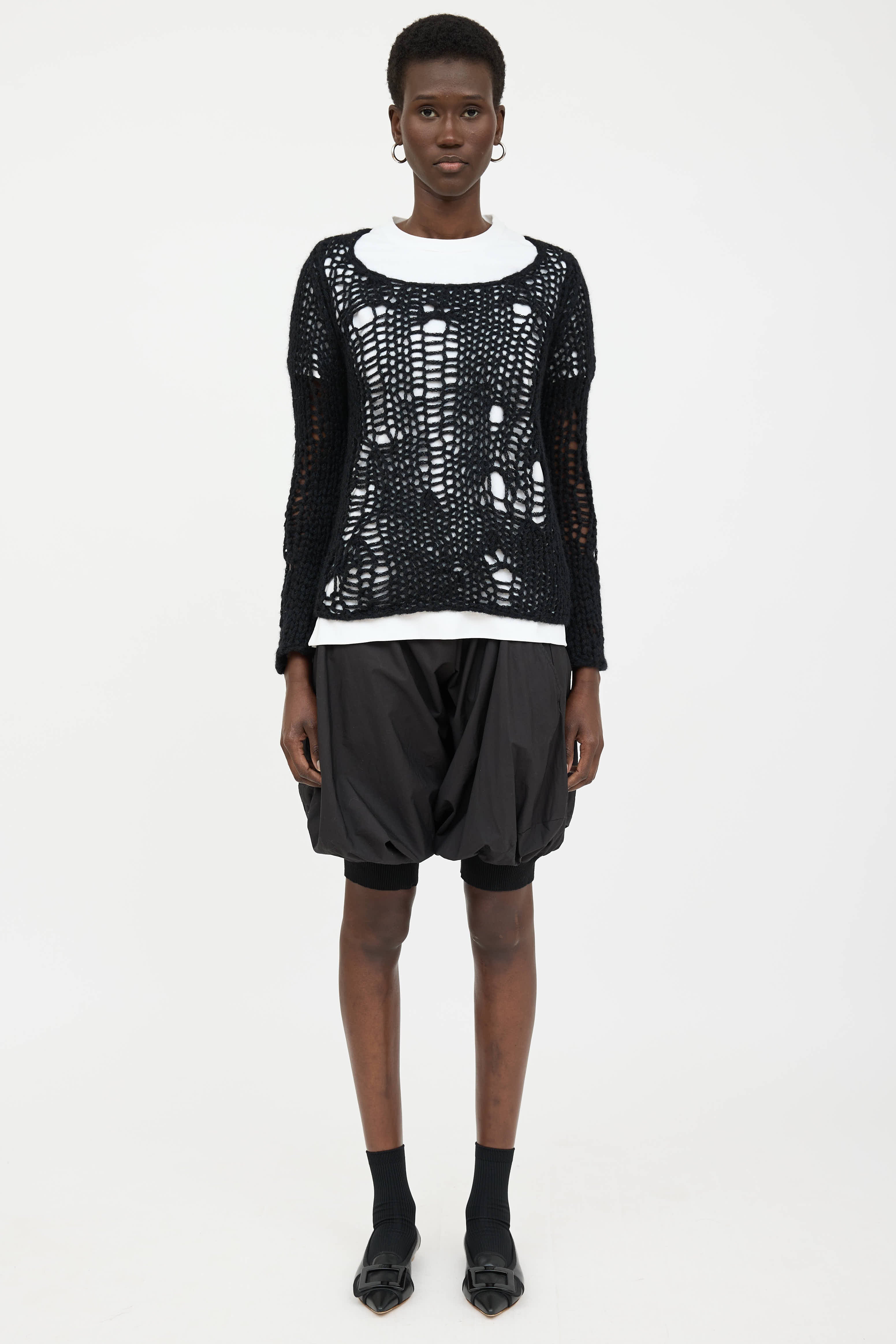 Comme des Garçons Wool Open Knit  Sweater