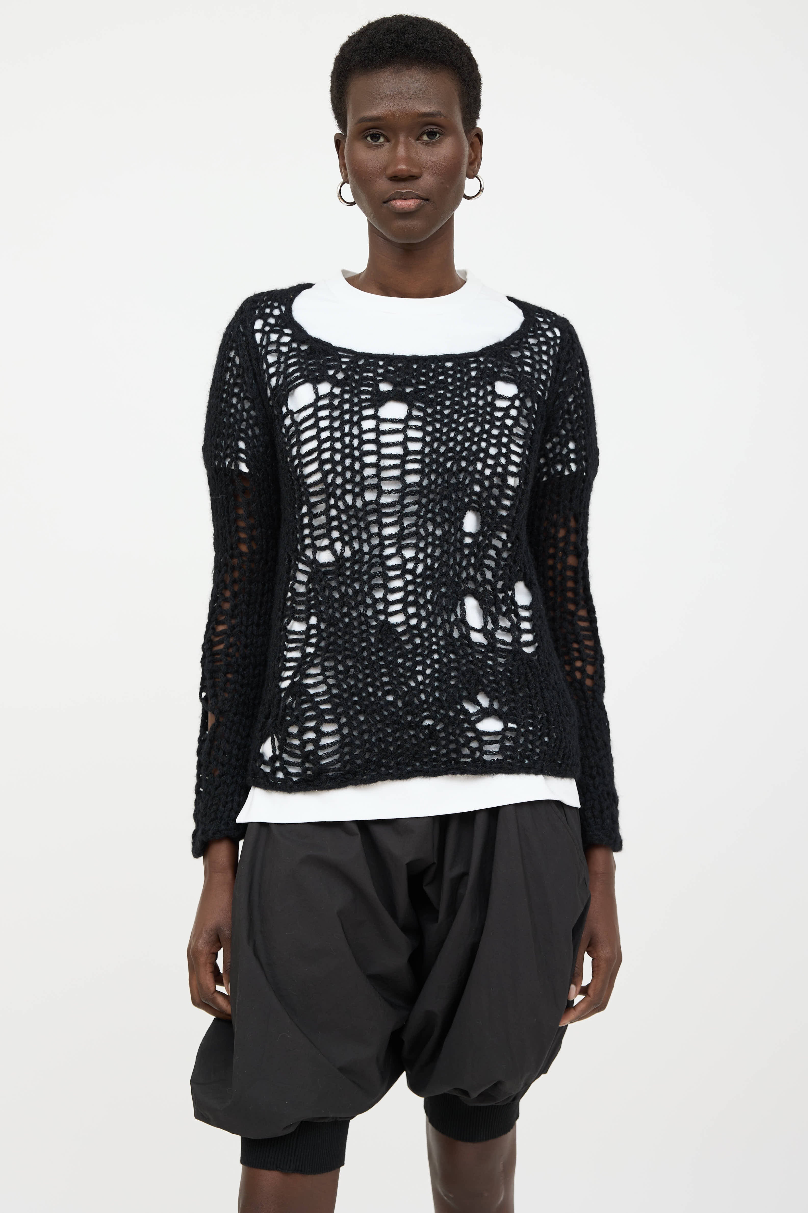 Comme des Garçons Wool Open Knit  Sweater
