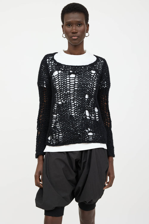 Comme des Garçons Wool Open Knit  Sweater