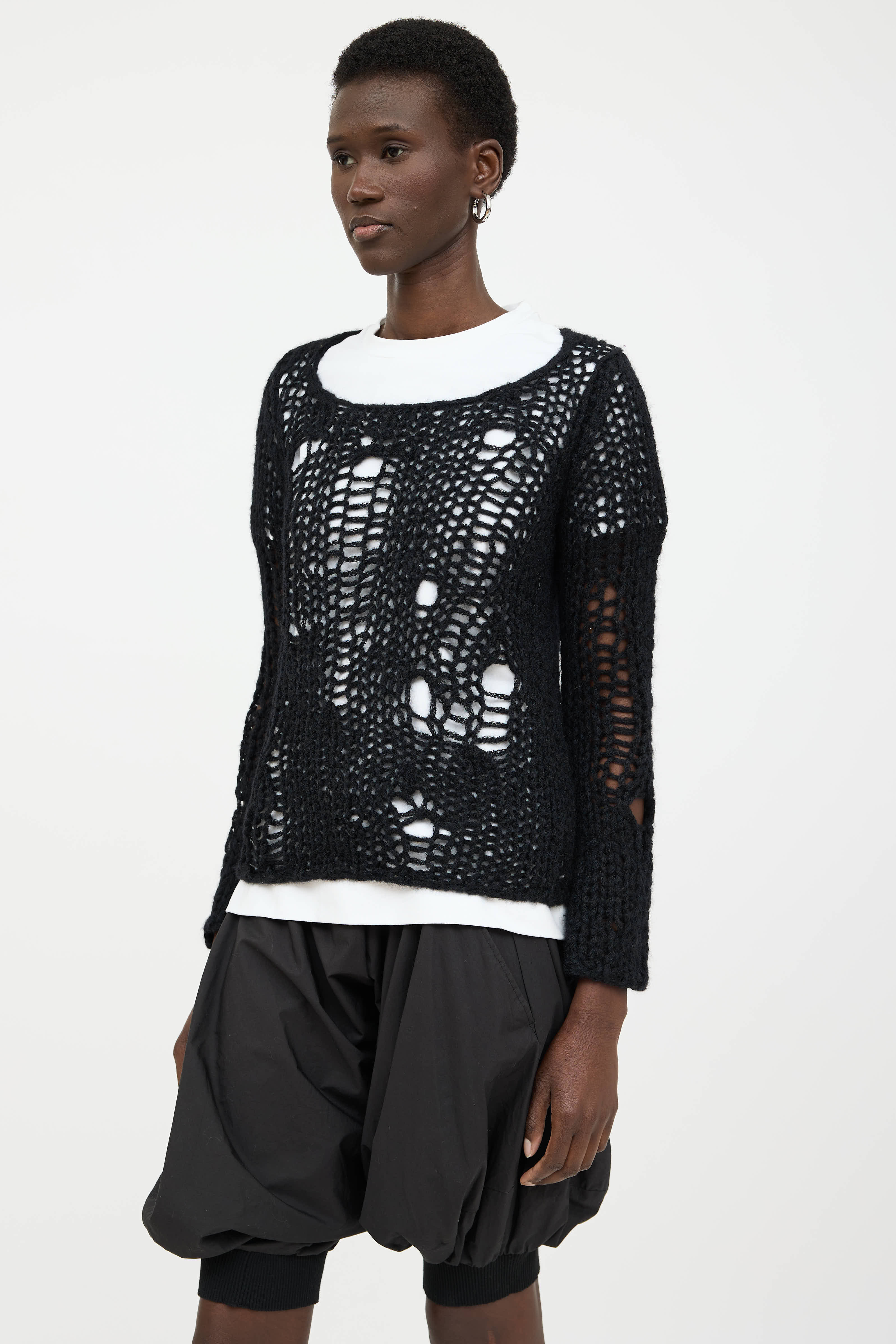 Comme des Garçons Wool Open Knit  Sweater