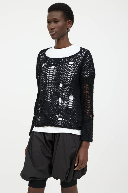 Comme des Garçons Wool Open Knit  Sweater