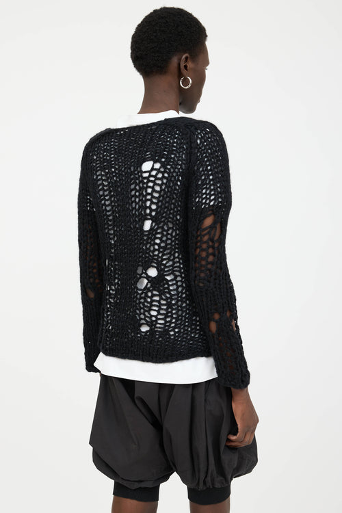 Comme des Garçons Wool Open Knit  Sweater