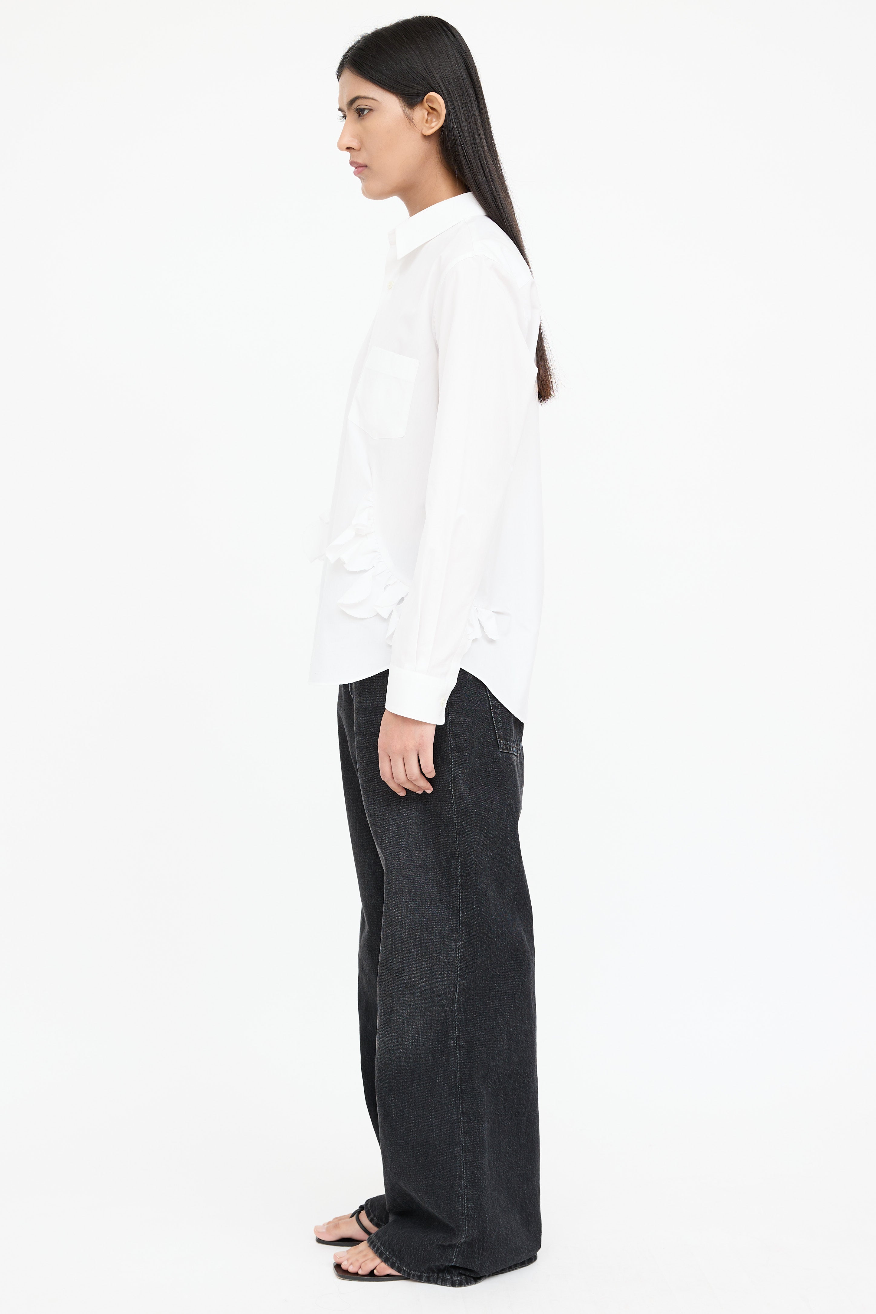 Comme des Garçons Ruffle Button Up Shirt