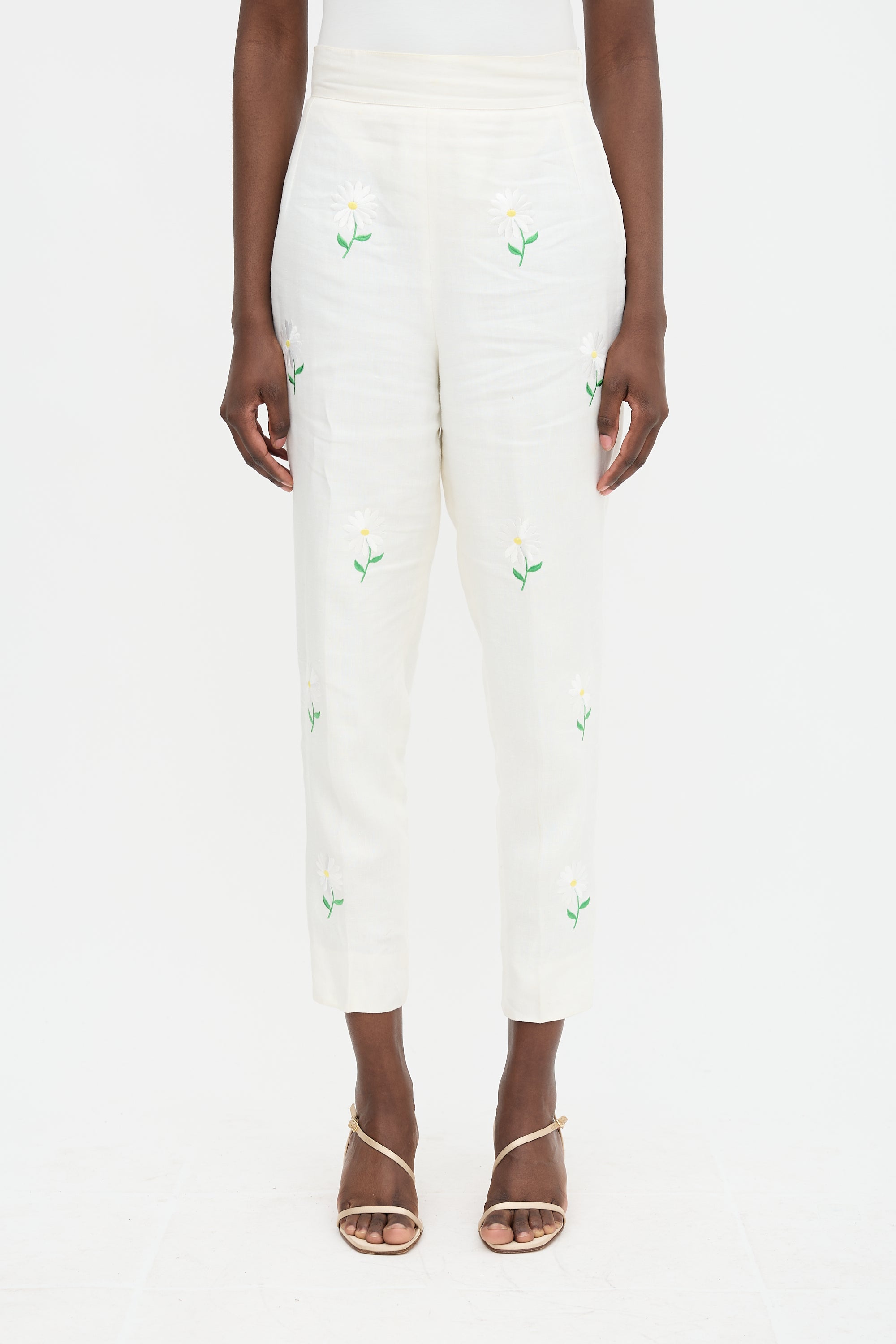 Complice 90s Linen Embroidered Suit
