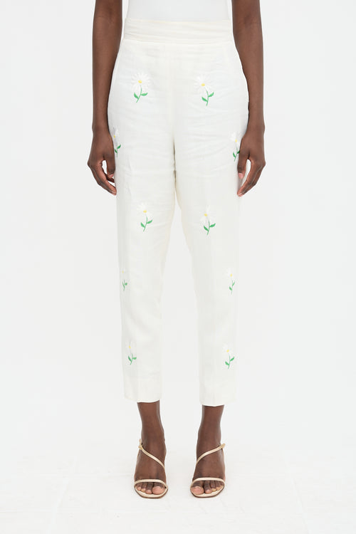 Complice 90s Linen Embroidered Suit