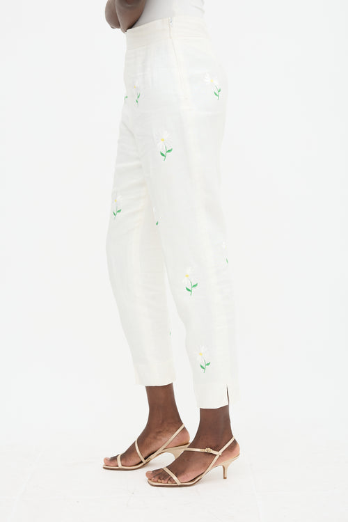 Complice 90s Linen Embroidered Suit