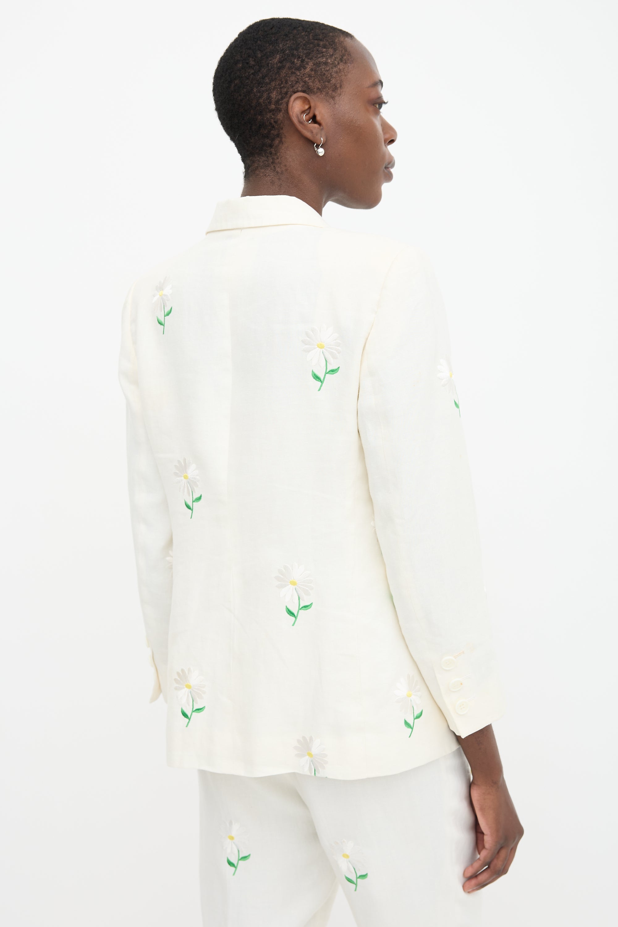 Complice 90s Linen Embroidered Suit