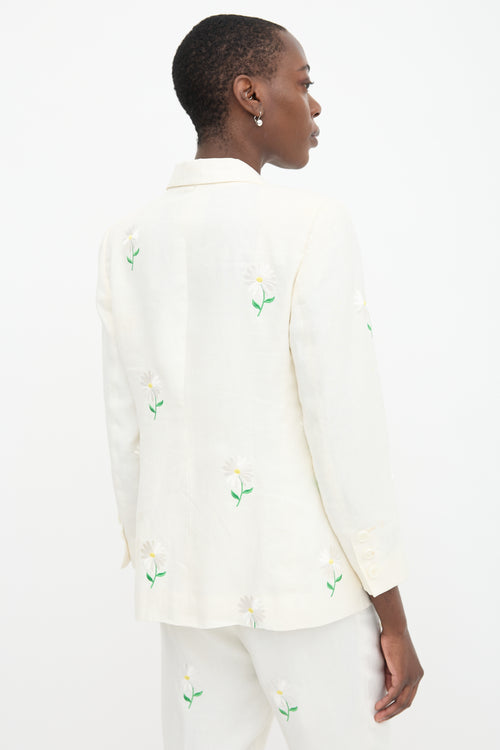 Complice 90s Linen Embroidered Suit