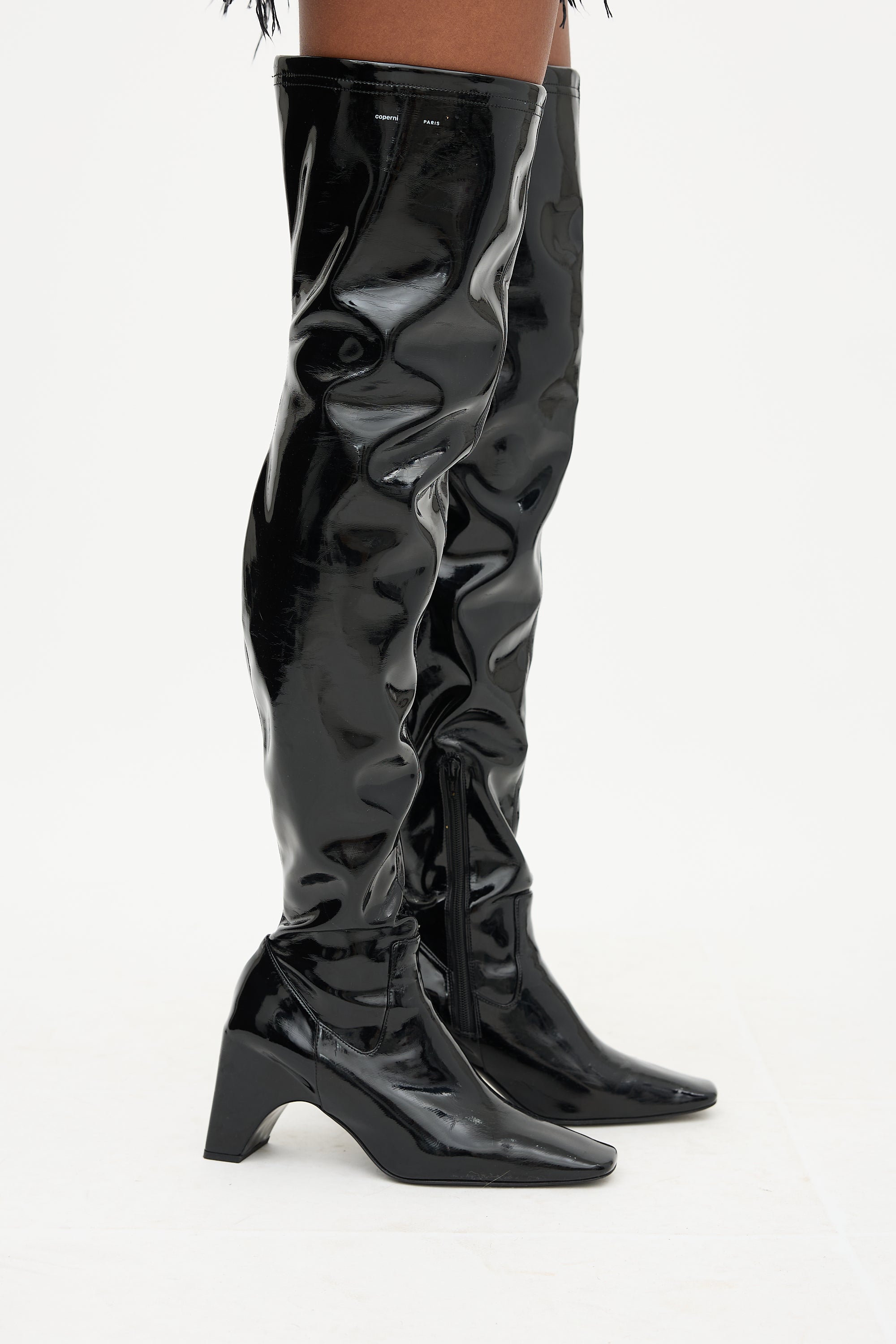 Coperni Vinyl Thigh Boot