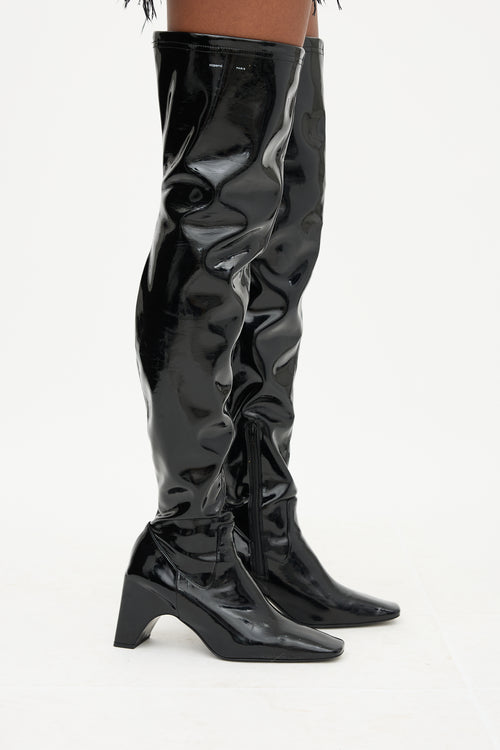 Coperni Vinyl Thigh Boot