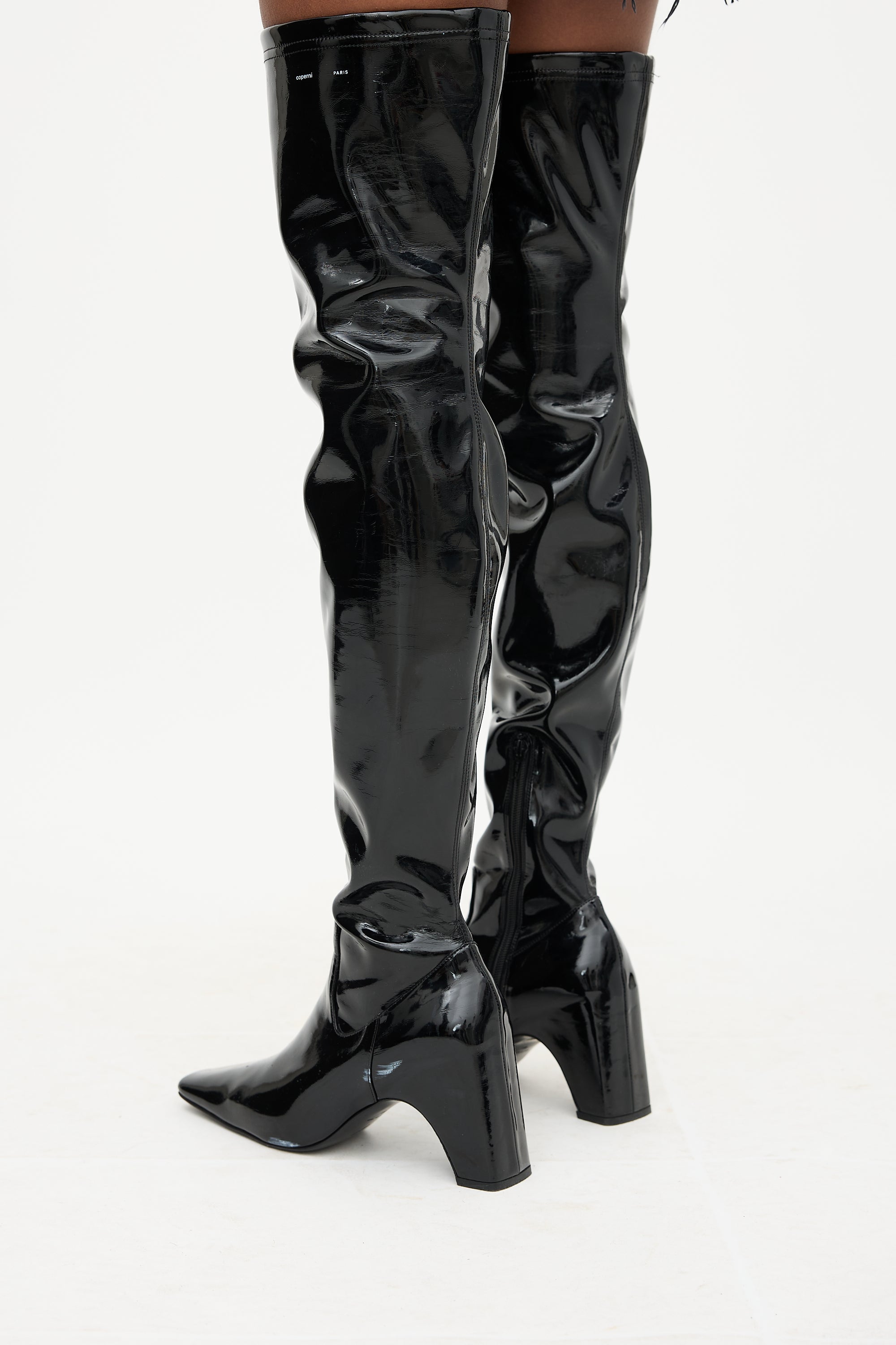 Coperni Vinyl Thigh Boot