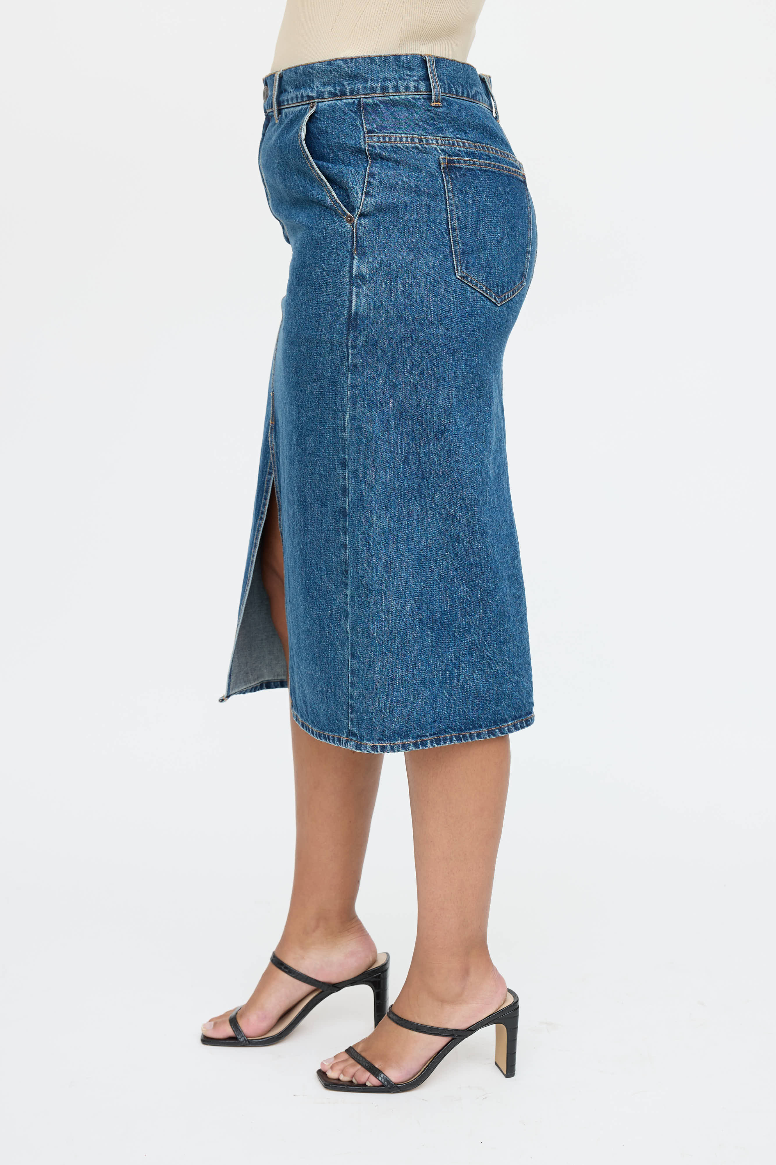 CO Denim Midi Skirt