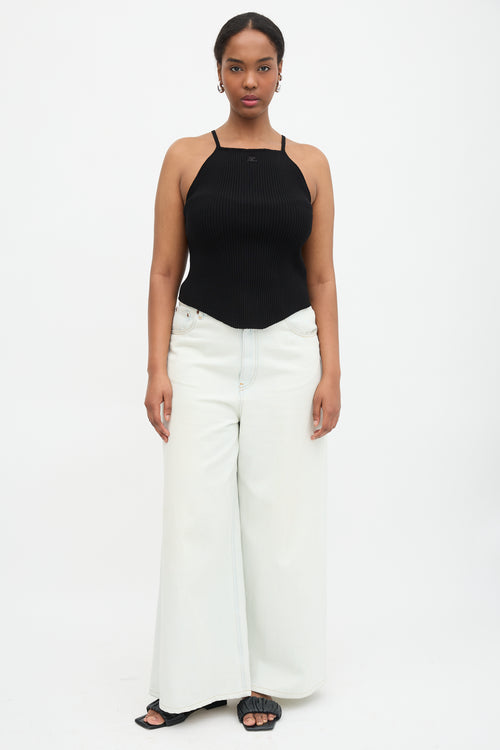 Courrèges Ribbed Logo Tank Top