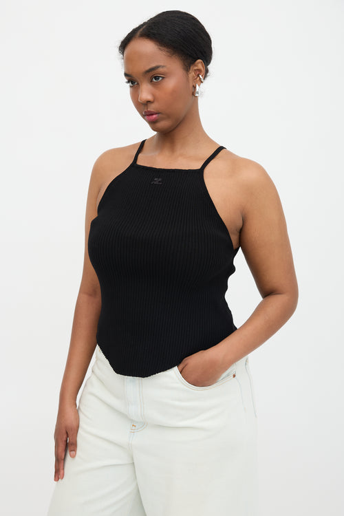 Courrèges Ribbed Logo Tank Top