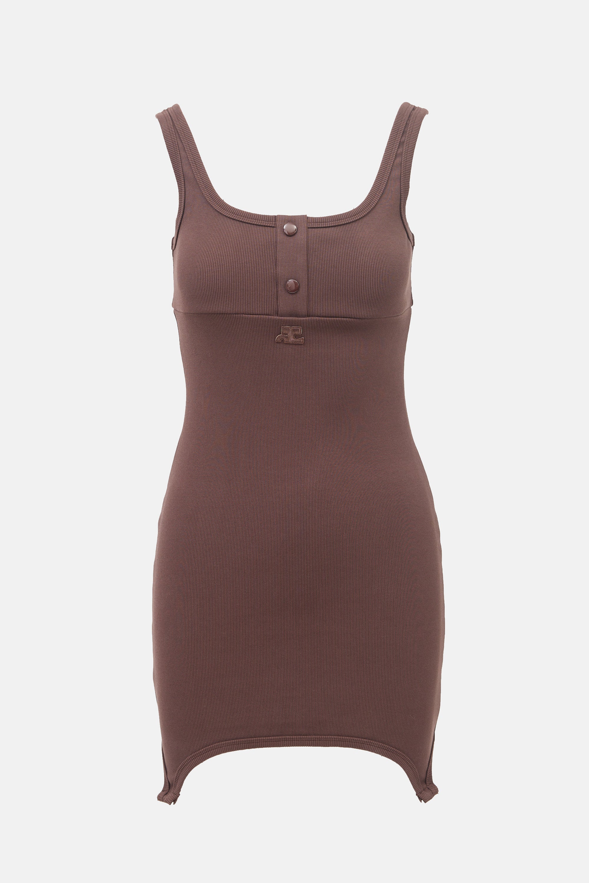 Courrèges Ribbed Garter Mini Dress